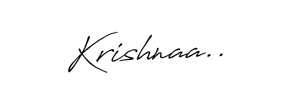 The best way (Antro_Vectra_Bolder) to make a short signature is to pick only two or three words in your name. The name Krishnaa.. include a total of six letters. For converting this name. Krishnaa.. signature style 7 images and pictures png