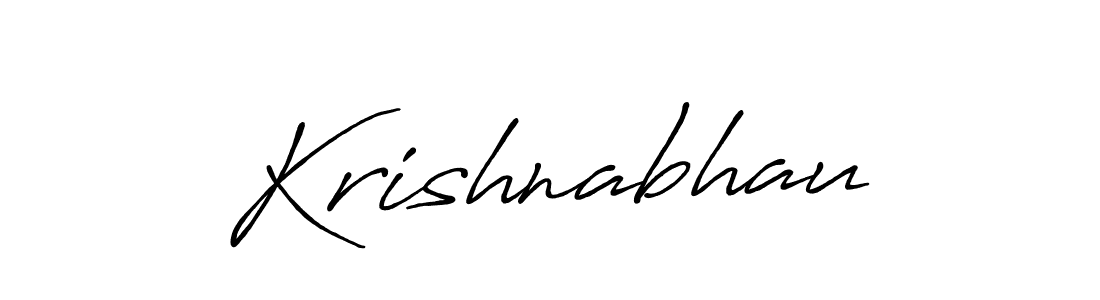 How to make Krishnabhau name signature. Use Antro_Vectra_Bolder style for creating short signs online. This is the latest handwritten sign. Krishnabhau signature style 7 images and pictures png