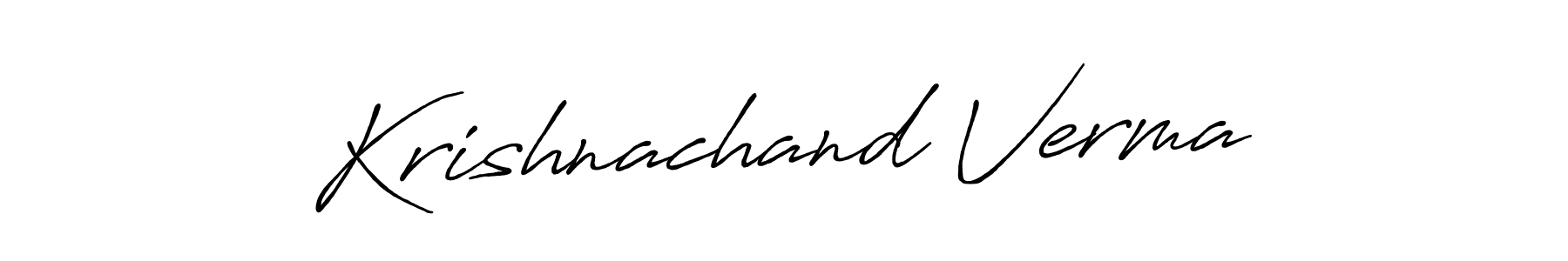 Make a beautiful signature design for name Krishnachand Verma. With this signature (Antro_Vectra_Bolder) style, you can create a handwritten signature for free. Krishnachand Verma signature style 7 images and pictures png