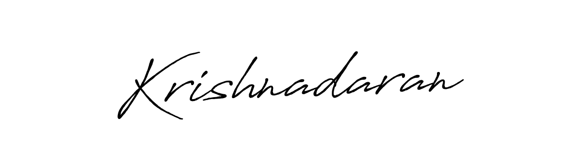 Use a signature maker to create a handwritten signature online. With this signature software, you can design (Antro_Vectra_Bolder) your own signature for name Krishnadaran. Krishnadaran signature style 7 images and pictures png