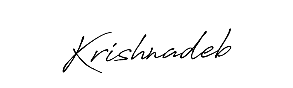 How to make Krishnadeb name signature. Use Antro_Vectra_Bolder style for creating short signs online. This is the latest handwritten sign. Krishnadeb signature style 7 images and pictures png