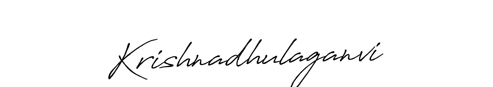 It looks lik you need a new signature style for name Krishnadhulaganvi. Design unique handwritten (Antro_Vectra_Bolder) signature with our free signature maker in just a few clicks. Krishnadhulaganvi signature style 7 images and pictures png