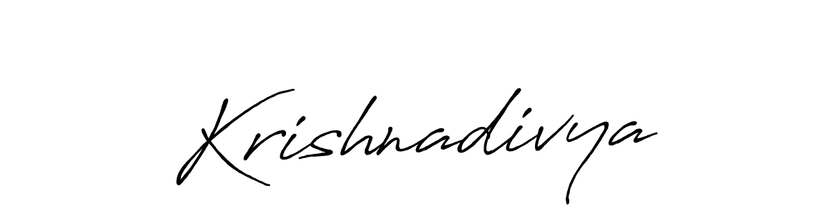 Krishnadivya stylish signature style. Best Handwritten Sign (Antro_Vectra_Bolder) for my name. Handwritten Signature Collection Ideas for my name Krishnadivya. Krishnadivya signature style 7 images and pictures png