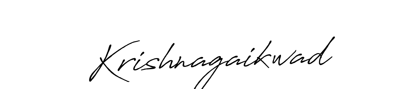 Use a signature maker to create a handwritten signature online. With this signature software, you can design (Antro_Vectra_Bolder) your own signature for name Krishnagaikwad. Krishnagaikwad signature style 7 images and pictures png