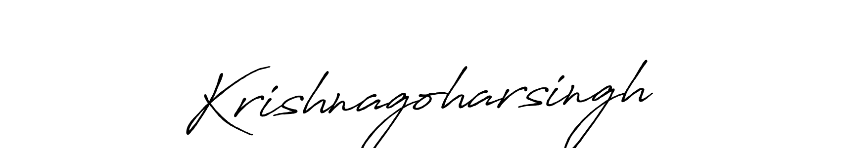 How to make Krishnagoharsingh signature? Antro_Vectra_Bolder is a professional autograph style. Create handwritten signature for Krishnagoharsingh name. Krishnagoharsingh signature style 7 images and pictures png