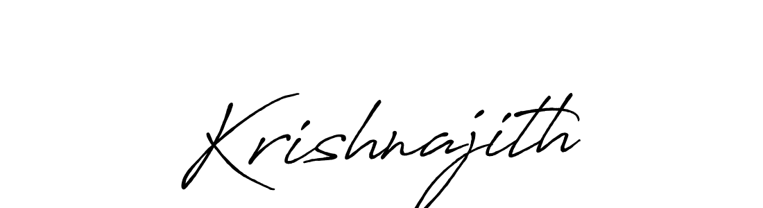 Use a signature maker to create a handwritten signature online. With this signature software, you can design (Antro_Vectra_Bolder) your own signature for name Krishnajith. Krishnajith signature style 7 images and pictures png