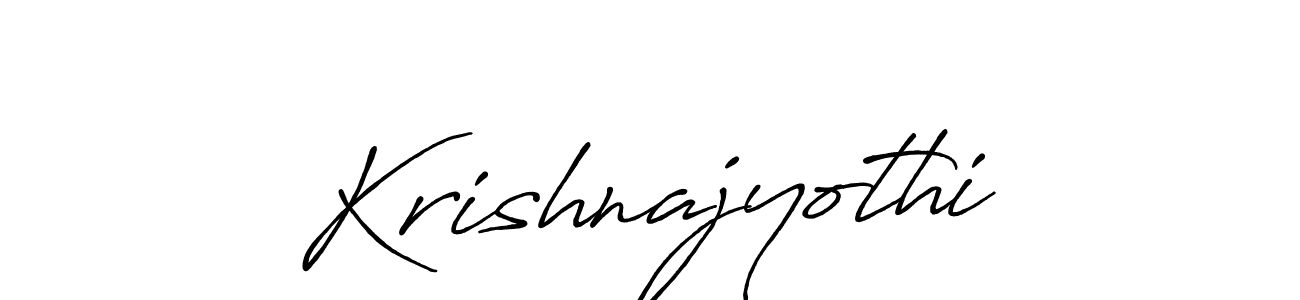 Make a beautiful signature design for name Krishnajyothi. With this signature (Antro_Vectra_Bolder) style, you can create a handwritten signature for free. Krishnajyothi signature style 7 images and pictures png