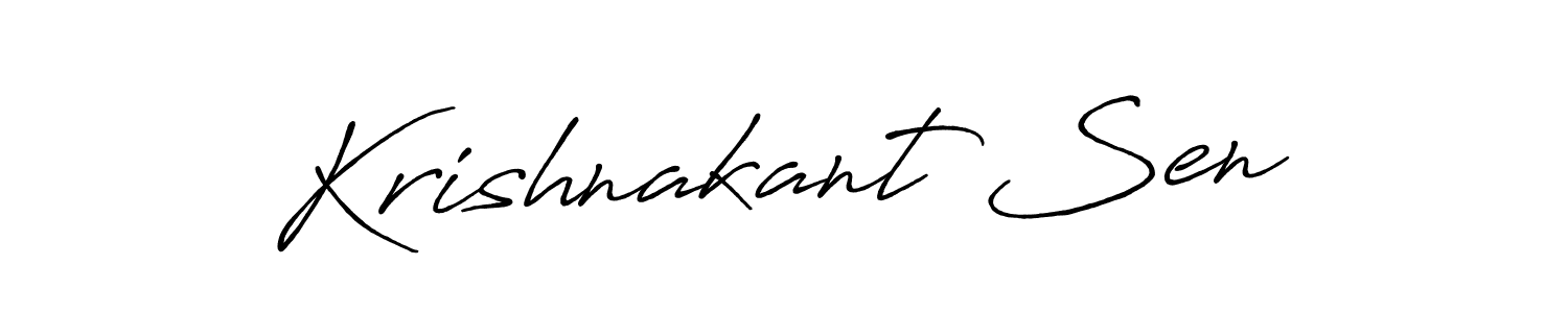 Design your own signature with our free online signature maker. With this signature software, you can create a handwritten (Antro_Vectra_Bolder) signature for name Krishnakant Sen. Krishnakant Sen signature style 7 images and pictures png