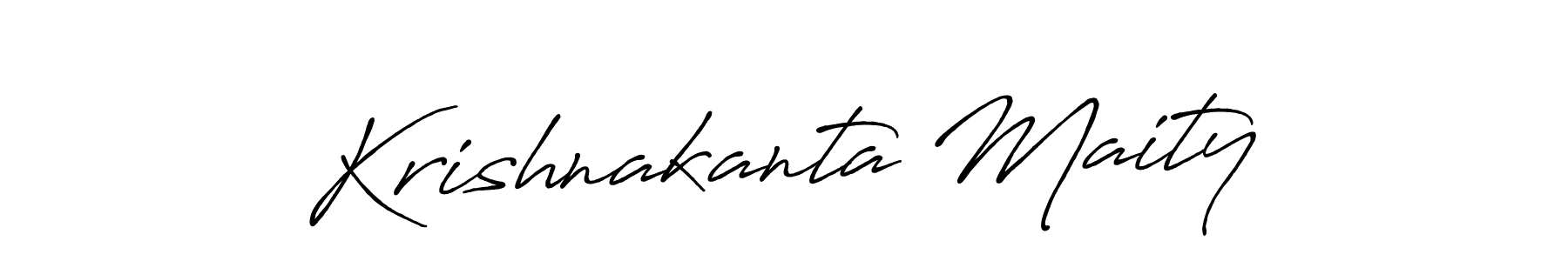 Create a beautiful signature design for name Krishnakanta Maity. With this signature (Antro_Vectra_Bolder) fonts, you can make a handwritten signature for free. Krishnakanta Maity signature style 7 images and pictures png