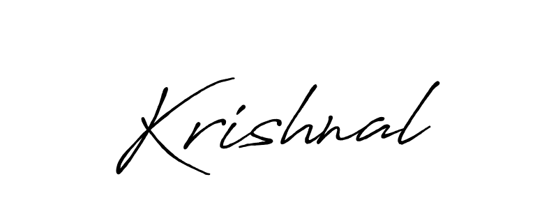 Make a beautiful signature design for name Krishnal. With this signature (Antro_Vectra_Bolder) style, you can create a handwritten signature for free. Krishnal signature style 7 images and pictures png