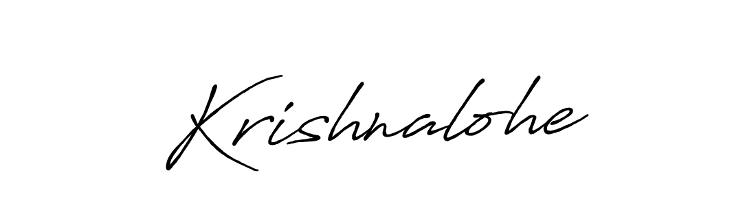 Create a beautiful signature design for name Krishnalohe. With this signature (Antro_Vectra_Bolder) fonts, you can make a handwritten signature for free. Krishnalohe signature style 7 images and pictures png