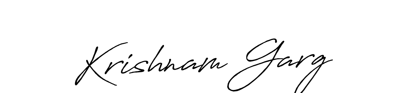 Antro_Vectra_Bolder is a professional signature style that is perfect for those who want to add a touch of class to their signature. It is also a great choice for those who want to make their signature more unique. Get Krishnam Garg name to fancy signature for free. Krishnam Garg signature style 7 images and pictures png