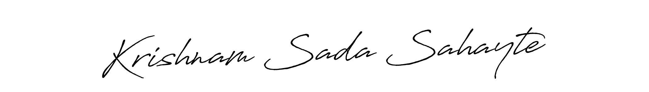 Use a signature maker to create a handwritten signature online. With this signature software, you can design (Antro_Vectra_Bolder) your own signature for name Krishnam Sada Sahayte. Krishnam Sada Sahayte signature style 7 images and pictures png