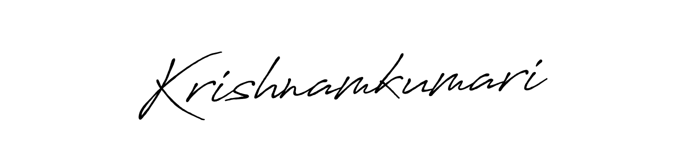 Create a beautiful signature design for name Krishnamkumari. With this signature (Antro_Vectra_Bolder) fonts, you can make a handwritten signature for free. Krishnamkumari signature style 7 images and pictures png