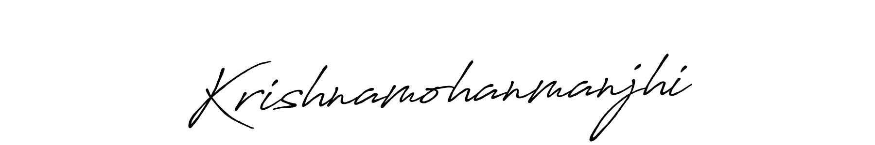 Antro_Vectra_Bolder is a professional signature style that is perfect for those who want to add a touch of class to their signature. It is also a great choice for those who want to make their signature more unique. Get Krishnamohanmanjhi name to fancy signature for free. Krishnamohanmanjhi signature style 7 images and pictures png