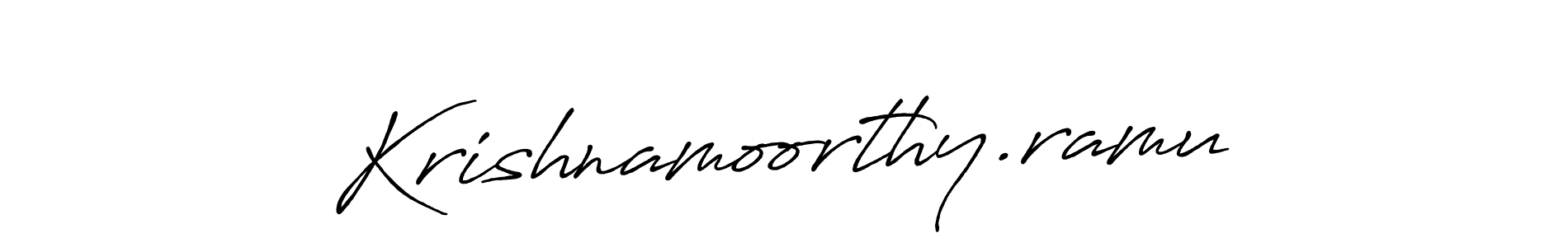 It looks lik you need a new signature style for name Krishnamoorthy.ramu. Design unique handwritten (Antro_Vectra_Bolder) signature with our free signature maker in just a few clicks. Krishnamoorthy.ramu signature style 7 images and pictures png