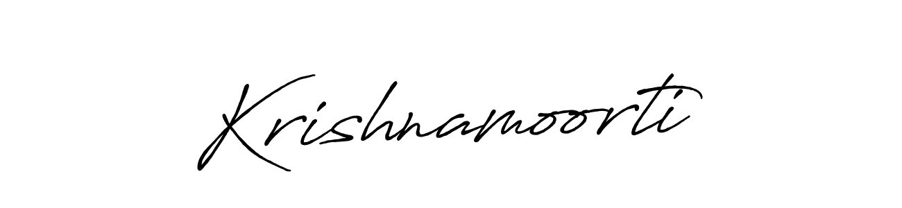 Create a beautiful signature design for name Krishnamoorti. With this signature (Antro_Vectra_Bolder) fonts, you can make a handwritten signature for free. Krishnamoorti signature style 7 images and pictures png