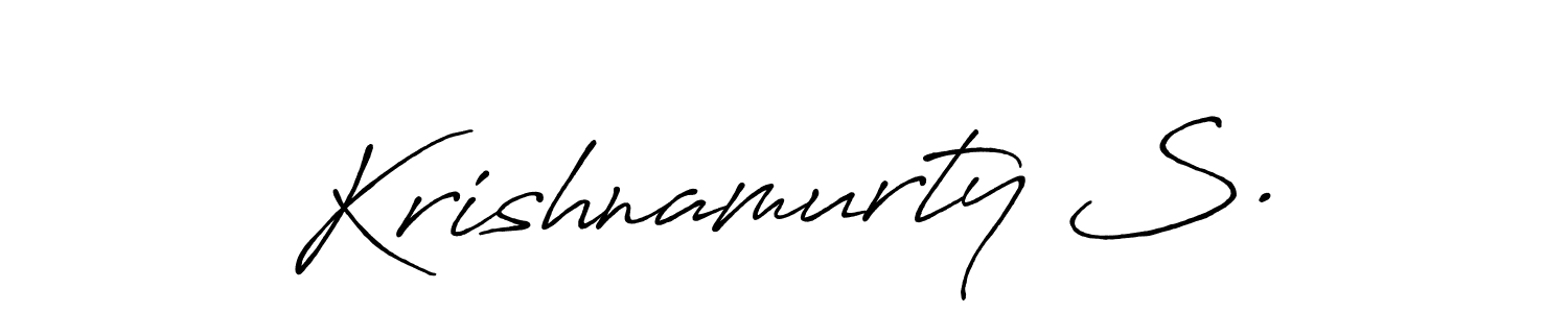 Use a signature maker to create a handwritten signature online. With this signature software, you can design (Antro_Vectra_Bolder) your own signature for name Krishnamurty S.. Krishnamurty S. signature style 7 images and pictures png