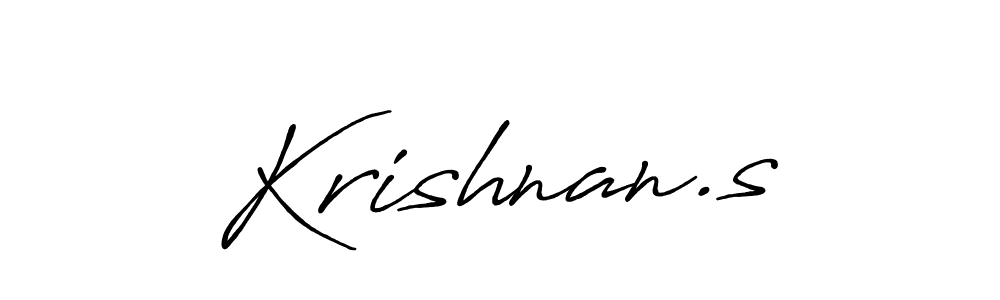 How to make Krishnan.s signature? Antro_Vectra_Bolder is a professional autograph style. Create handwritten signature for Krishnan.s name. Krishnan.s signature style 7 images and pictures png