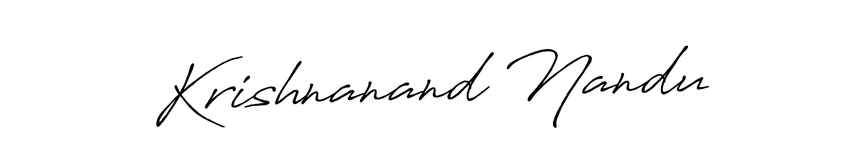 Also we have Krishnanand Nandu name is the best signature style. Create professional handwritten signature collection using Antro_Vectra_Bolder autograph style. Krishnanand Nandu signature style 7 images and pictures png