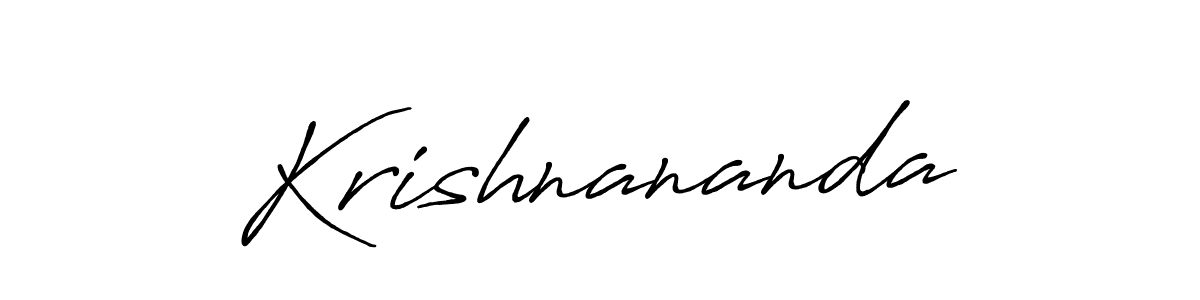 Also we have Krishnananda name is the best signature style. Create professional handwritten signature collection using Antro_Vectra_Bolder autograph style. Krishnananda signature style 7 images and pictures png