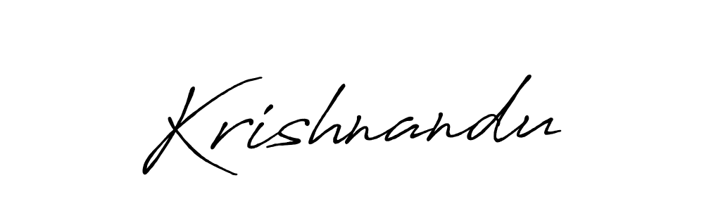 Krishnandu stylish signature style. Best Handwritten Sign (Antro_Vectra_Bolder) for my name. Handwritten Signature Collection Ideas for my name Krishnandu. Krishnandu signature style 7 images and pictures png