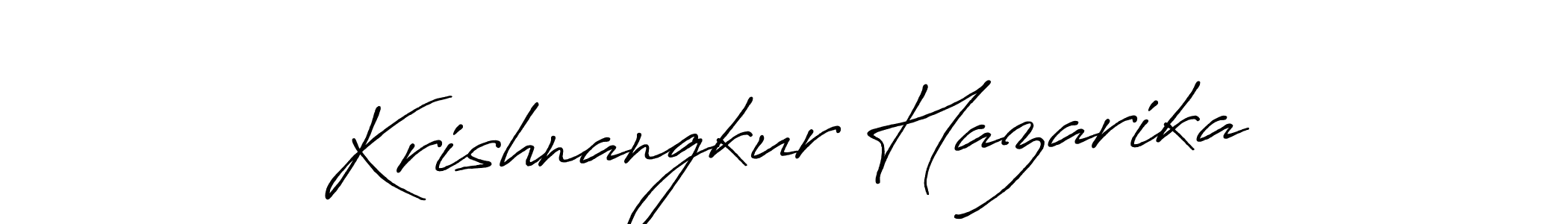 Antro_Vectra_Bolder is a professional signature style that is perfect for those who want to add a touch of class to their signature. It is also a great choice for those who want to make their signature more unique. Get Krishnangkur Hazarika name to fancy signature for free. Krishnangkur Hazarika signature style 7 images and pictures png