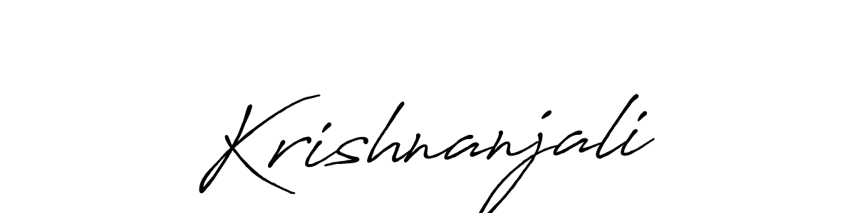Create a beautiful signature design for name Krishnanjali. With this signature (Antro_Vectra_Bolder) fonts, you can make a handwritten signature for free. Krishnanjali signature style 7 images and pictures png