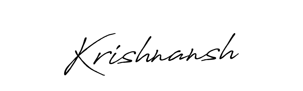 How to make Krishnansh name signature. Use Antro_Vectra_Bolder style for creating short signs online. This is the latest handwritten sign. Krishnansh signature style 7 images and pictures png