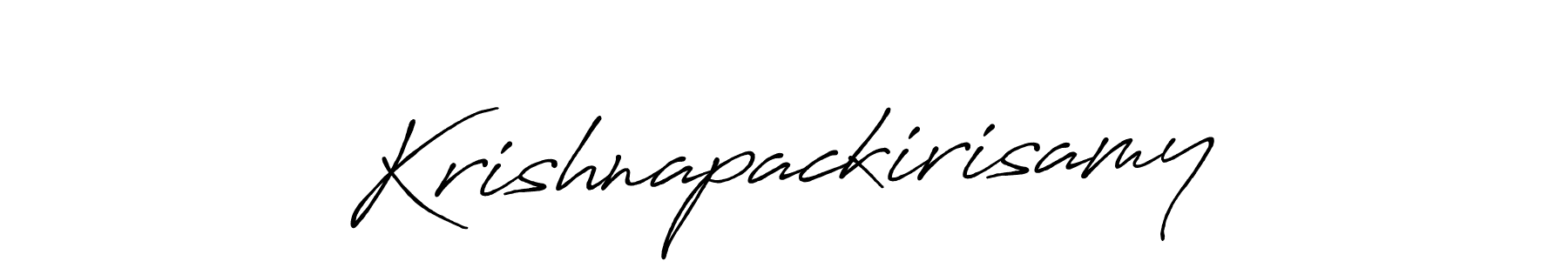 Make a beautiful signature design for name Krishnapackirisamy. With this signature (Antro_Vectra_Bolder) style, you can create a handwritten signature for free. Krishnapackirisamy signature style 7 images and pictures png