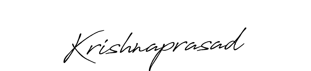 Use a signature maker to create a handwritten signature online. With this signature software, you can design (Antro_Vectra_Bolder) your own signature for name Krishnaprasad. Krishnaprasad signature style 7 images and pictures png