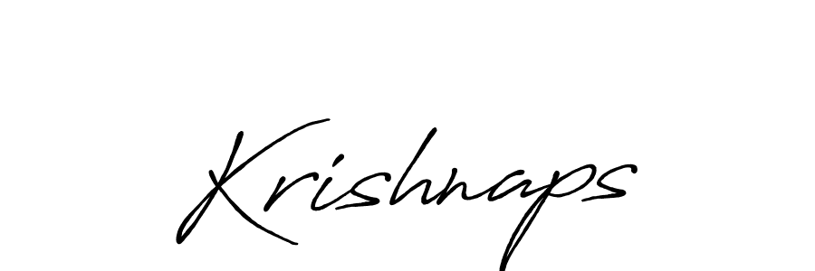 How to make Krishnaps signature? Antro_Vectra_Bolder is a professional autograph style. Create handwritten signature for Krishnaps name. Krishnaps signature style 7 images and pictures png