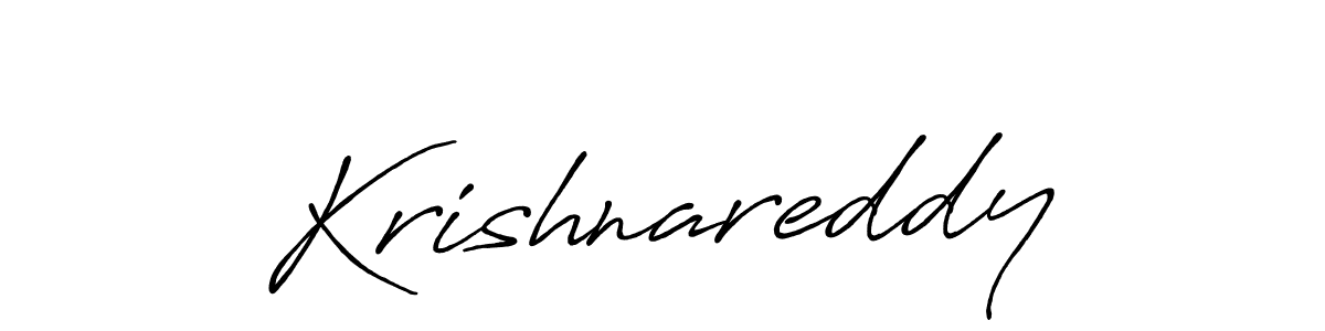 Make a beautiful signature design for name Krishnareddy. With this signature (Antro_Vectra_Bolder) style, you can create a handwritten signature for free. Krishnareddy signature style 7 images and pictures png