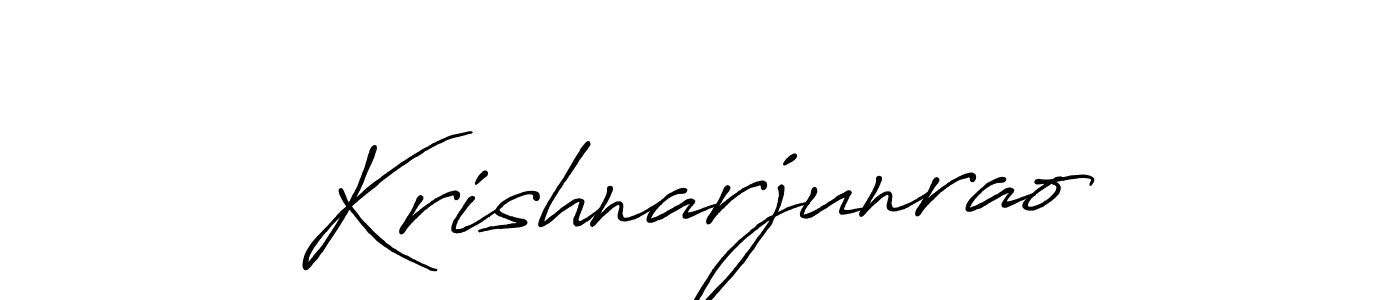 You should practise on your own different ways (Antro_Vectra_Bolder) to write your name (Krishnarjunrao) in signature. don't let someone else do it for you. Krishnarjunrao signature style 7 images and pictures png