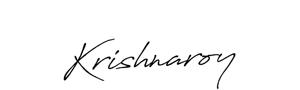 Design your own signature with our free online signature maker. With this signature software, you can create a handwritten (Antro_Vectra_Bolder) signature for name Krishnaroy. Krishnaroy signature style 7 images and pictures png
