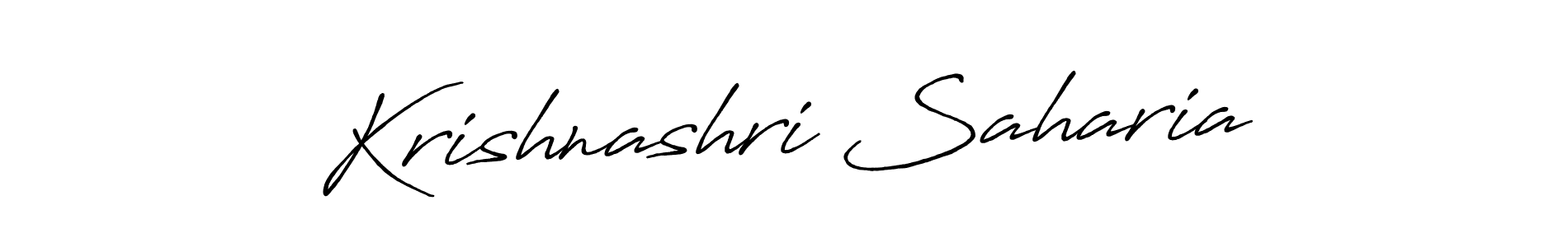 The best way (Antro_Vectra_Bolder) to make a short signature is to pick only two or three words in your name. The name Krishnashri Saharia include a total of six letters. For converting this name. Krishnashri Saharia signature style 7 images and pictures png