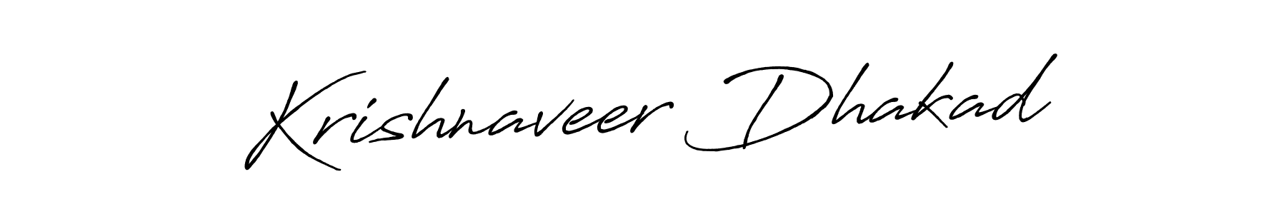 Make a beautiful signature design for name Krishnaveer Dhakad. With this signature (Antro_Vectra_Bolder) style, you can create a handwritten signature for free. Krishnaveer Dhakad signature style 7 images and pictures png