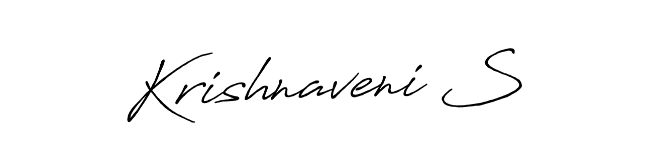 Krishnaveni S stylish signature style. Best Handwritten Sign (Antro_Vectra_Bolder) for my name. Handwritten Signature Collection Ideas for my name Krishnaveni S. Krishnaveni S signature style 7 images and pictures png