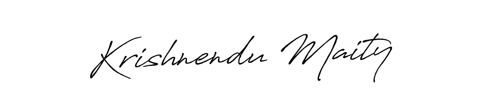 How to make Krishnendu Maity name signature. Use Antro_Vectra_Bolder style for creating short signs online. This is the latest handwritten sign. Krishnendu Maity signature style 7 images and pictures png