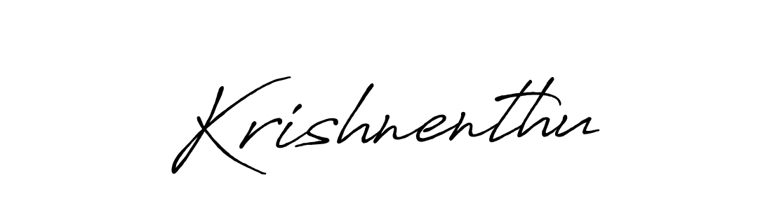 How to make Krishnenthu name signature. Use Antro_Vectra_Bolder style for creating short signs online. This is the latest handwritten sign. Krishnenthu signature style 7 images and pictures png