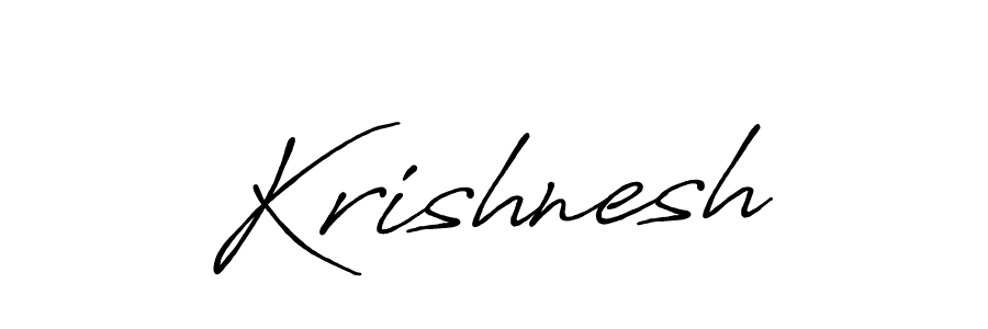Make a beautiful signature design for name Krishnesh. With this signature (Antro_Vectra_Bolder) style, you can create a handwritten signature for free. Krishnesh signature style 7 images and pictures png