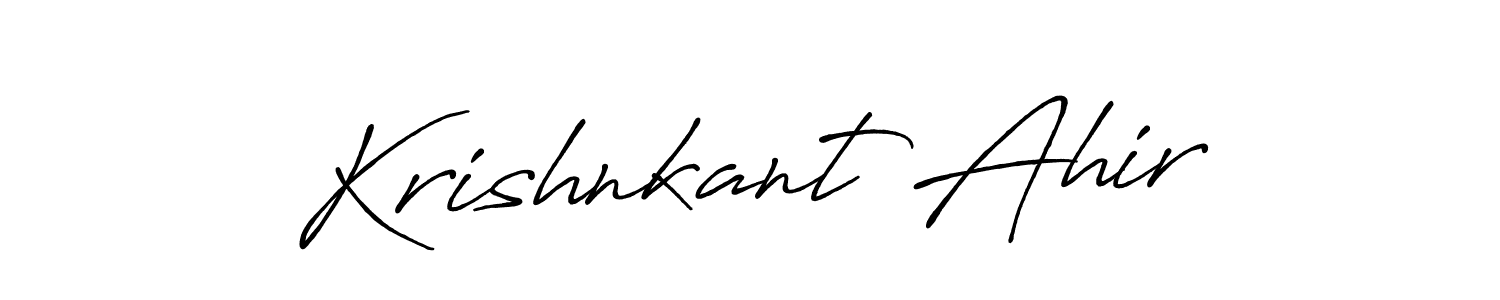 Similarly Antro_Vectra_Bolder is the best handwritten signature design. Signature creator online .You can use it as an online autograph creator for name Krishnkant Ahir. Krishnkant Ahir signature style 7 images and pictures png
