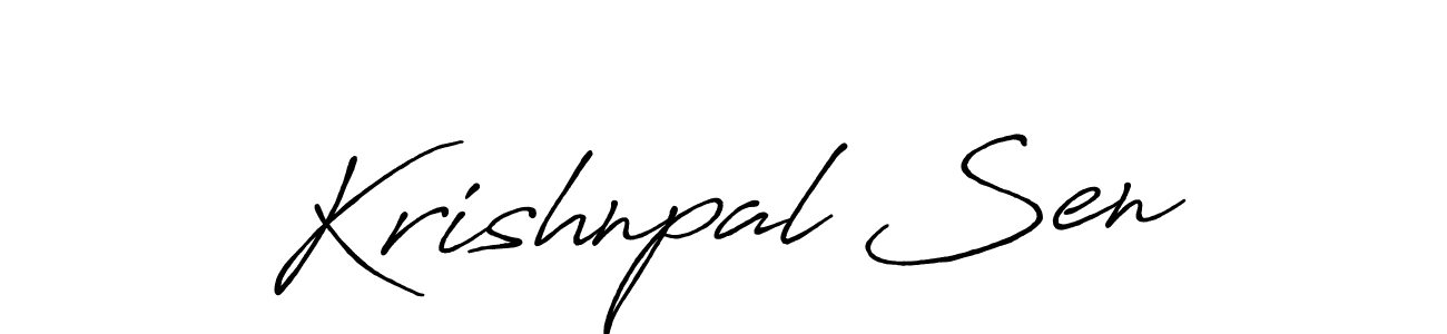 Design your own signature with our free online signature maker. With this signature software, you can create a handwritten (Antro_Vectra_Bolder) signature for name Krishnpal Sen. Krishnpal Sen signature style 7 images and pictures png