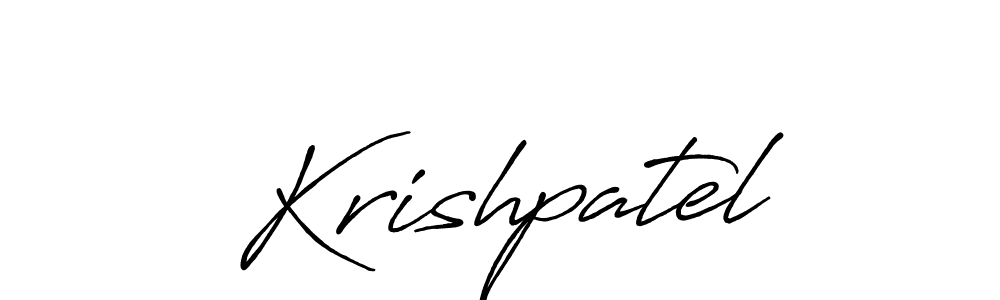 Also we have Krishpatel name is the best signature style. Create professional handwritten signature collection using Antro_Vectra_Bolder autograph style. Krishpatel signature style 7 images and pictures png