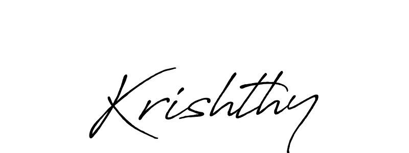 How to make Krishthy name signature. Use Antro_Vectra_Bolder style for creating short signs online. This is the latest handwritten sign. Krishthy signature style 7 images and pictures png