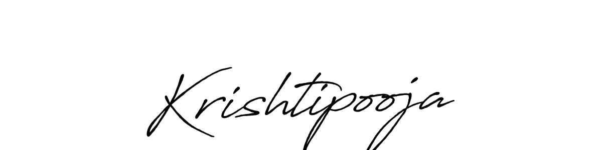 How to make Krishtipooja name signature. Use Antro_Vectra_Bolder style for creating short signs online. This is the latest handwritten sign. Krishtipooja signature style 7 images and pictures png