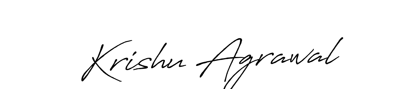 You should practise on your own different ways (Antro_Vectra_Bolder) to write your name (Krishu Agrawal) in signature. don't let someone else do it for you. Krishu Agrawal signature style 7 images and pictures png