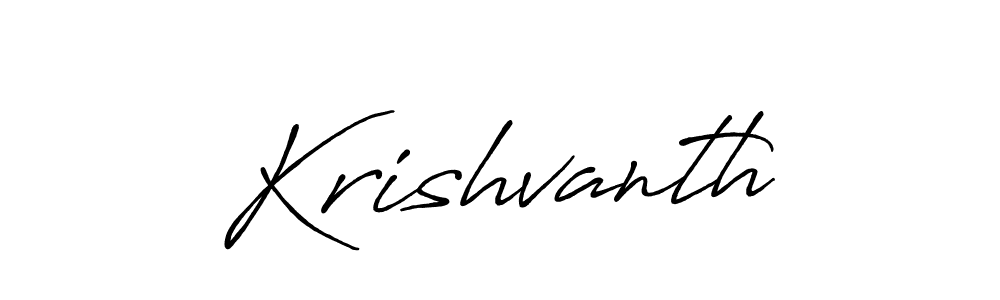 Create a beautiful signature design for name Krishvanth. With this signature (Antro_Vectra_Bolder) fonts, you can make a handwritten signature for free. Krishvanth signature style 7 images and pictures png