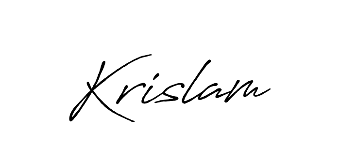 It looks lik you need a new signature style for name Krislam. Design unique handwritten (Antro_Vectra_Bolder) signature with our free signature maker in just a few clicks. Krislam signature style 7 images and pictures png