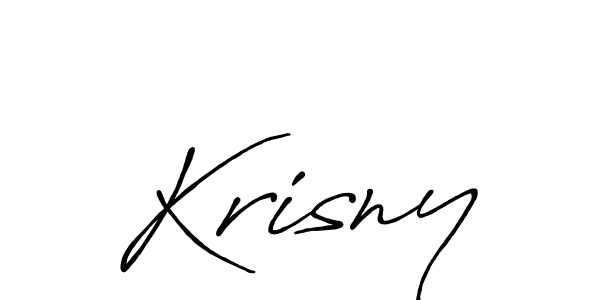 Design your own signature with our free online signature maker. With this signature software, you can create a handwritten (Antro_Vectra_Bolder) signature for name Krisny. Krisny signature style 7 images and pictures png